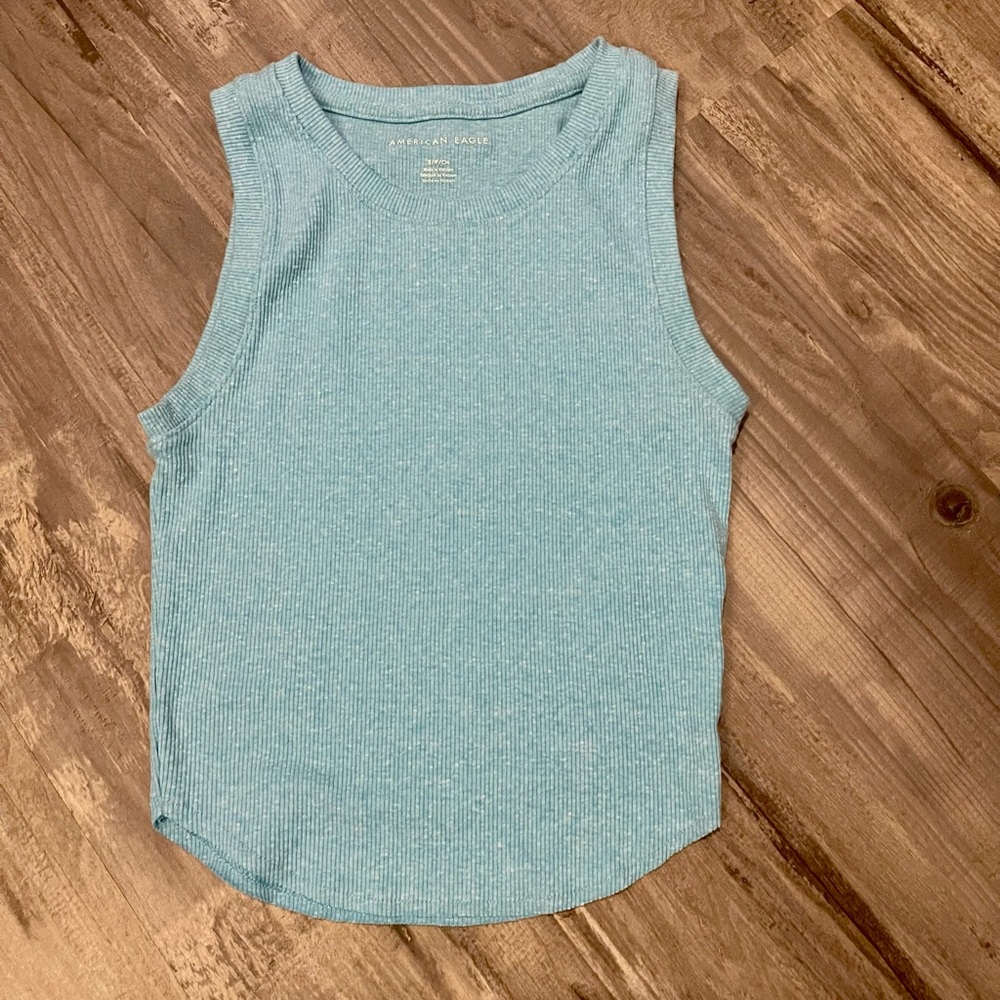 American Eagle Outfitters Crop Top with Curved Hem